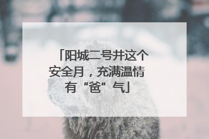 阳城二号井这个安全月，充满温情有“爸”气