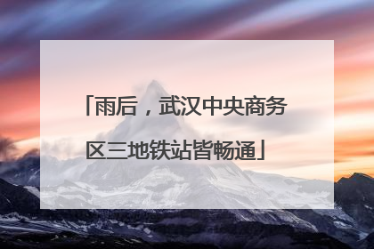 雨后，武汉中央商务区三地铁站皆畅通