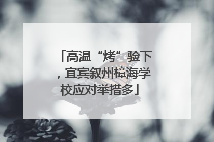 高温“烤”验下，宜宾叙州樟海学校应对举措多