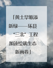 黄土旱塬添新绿——环县“三北”工程加速绘就生态新画卷