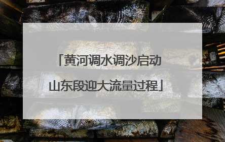 黄河调水调沙启动 山东段迎大流量过程