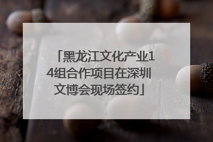 黑龙江文化产业14组合作项目在深圳文博会现场签约