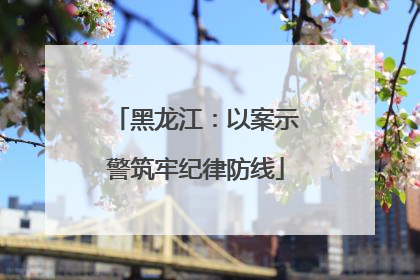 黑龙江：以案示警筑牢纪律防线