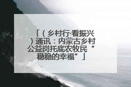（乡村行·看振兴）通讯：内蒙古乡村公益岗托底农牧民“稳稳的幸福”