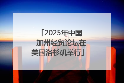 2025年中国—加州经贸论坛在美国洛杉矶举行