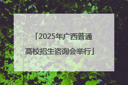 2025年广西普通高校招生咨询会举行