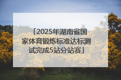 2025年湖南省国家体育锻炼标准达标测试完成5站分站赛