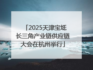 2025天津宝坻长三角产业链供应链大会在杭州举行