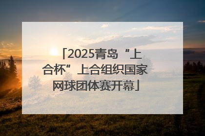 2025青岛“上合杯”上合组织国家网球团体赛开幕