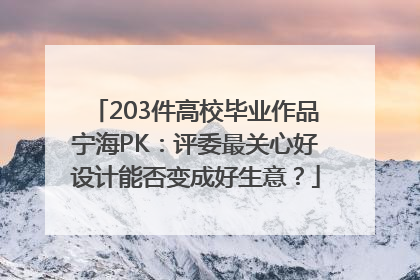 203件高校毕业作品宁海PK：评委最关心好设计能否变成好生意？