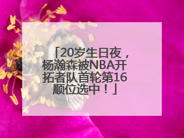20岁生日夜，杨瀚森被NBA开拓者队首轮第16顺位选中！