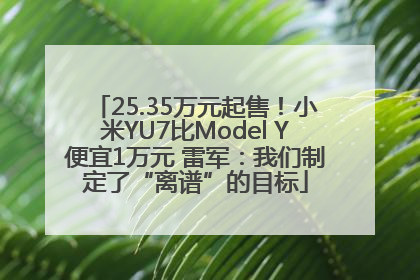 25.35万元起售！小米YU7比Model Y便宜1万元 雷军：我们制定了“离谱”的目标