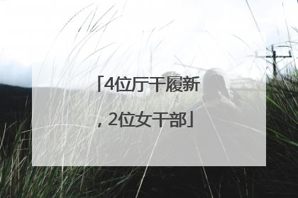 4位厅干履新，2位女干部