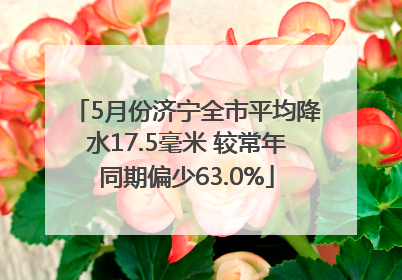 5月份济宁全市平均降水17.5毫米 较常年同期偏少63.0%