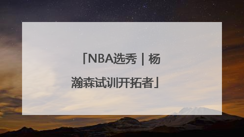 NBA选秀｜杨瀚森试训开拓者